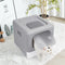 Cat Litter Box with Scoop and Tray Sifting Enclosed Foldable Kitten Toilet Detachable Poop Top Front Entry Pet Supplies