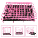 cage - single door metal crates with movable tray- & carry, kennel for medium dogs suitable for cats