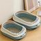 Cartoon Design Cat Litter Box, Semi-enclosed Anti-splashing Cat Litter Basin With Pedal Design,