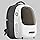 PETKIT Breezy Pet Carrier White Backpack for Cats and Small Dogs, Transparent Waterproof Pet Travel Bag for Hiking and Outside Use