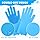 Pecute Pet Grooming Gloves, Heat Resistant Cat Bathing Gloves with High-Density Teeth, Silicone Dog Bathing Gloves with Enhanced Five Finger Design, Bathing and Massaging for Dogs and Cats Blue