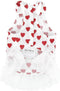 Love Heart Pattern Dog Girls Dresses for Small Dogs