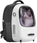 PETKIT Breezy Pet Carrier White Backpack for Cats and Small Dogs, Transparent Waterproof Pet Travel Bag for Hiking and Outside Use