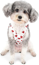 Love Heart Pattern Dog Girls Dresses for Small Dogs