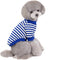 Pet Striped T-Shirt for Small Dogs Boy Girl Puppy Shirt Sweatshirt Breathable Cat Tee Summer Dog Clothes Fashion Costume,Blue,Size L