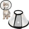 Depets Adjustable Recovery Pet Cone E-Collar for Cats Puppy Rabbit, Plastic Elizabeth Protective Collar Wound Healing Practical Neck Cover, Small & Medium