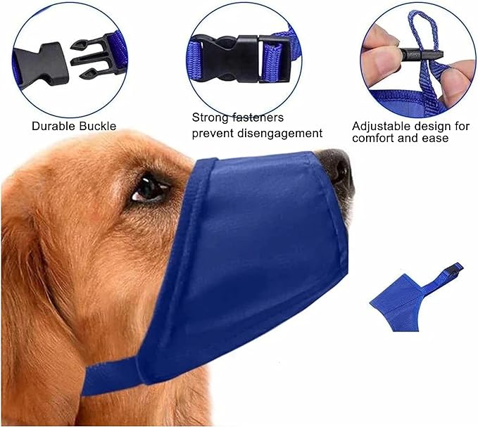 ACFELT Dog Muzzle,Soft Nylon Dog Muzzle to Prevent Biting Barking and Chewing,Breathable Drinkable Adjustable Loop Pets Muzzle for Small Medium Large Dogs,Dog Muzzle for Safety Protection