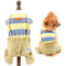 Pet Wide Striped Shirt Overalls Outfits Jumpsuit for Small Dogs Cats Boy Girl Puppy Sweater Vest with Pants Cute Yorkie Chihuahua Clothes