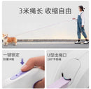 Retractable Dog Leash Upgraded Rechargeable with LED Light, One-Hand Brake and Unlock Tangle Free Pet Leashes