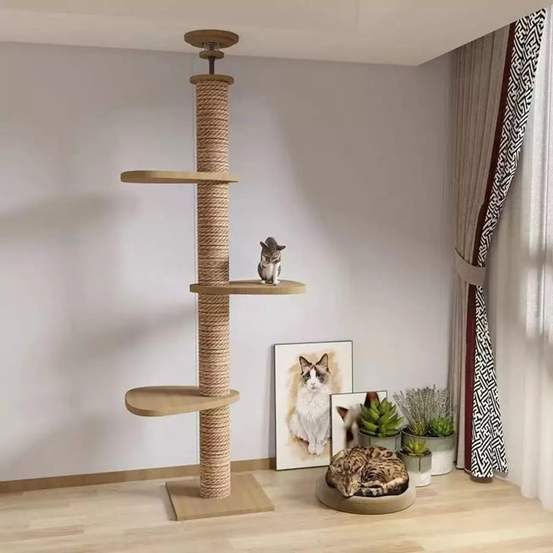 Floor to Ceiling Cat Tree Adjustable cat tower