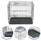 cage - single door metal crates with movable tray- & carry, kennel for medium dogs suitable for cats