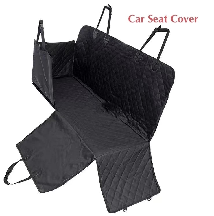 Dog Car Seat Cover Hard Bottom, Pet Seat Cover with Mesh Window,