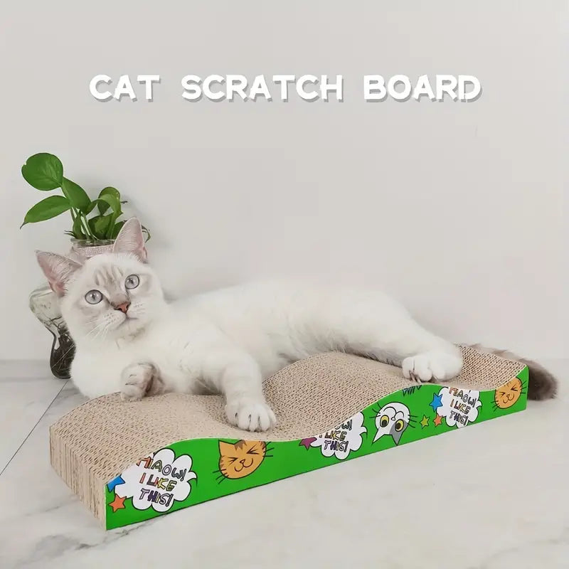 Double-Sided Cardboard Cat Scratcher - Reversible & Durable for Maximum Comfort & Entertainment!