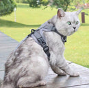 Cat Harness and Leash Set, Escape Proof Safe Adjustable Kitten Vest Harnesses for Walking, Easy Control Soft Breathable Mesh Jacket with Reflective Strips for Cats,